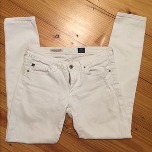 Womens AG white ripped jeans size 26 regular CUTE!